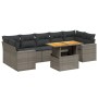 Set de sofás de jardín 8 pzas y cojines ratán sintético gris de vidaXL, Conjuntos de jardín - Ref: Foro24-3271228, Precio: 52...