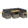 Set de sofás de jardín 8 pzas y cojines ratán sintético gris by vidaXL, Garden sets - Ref: Foro24-3276161, Price: 524,00 €, D...