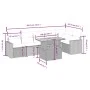 7-teiliges Gartensofa-Set mit grauen PE-Rattan-Kissen. von vidaXL, Gartensets - Ref: Foro24-3271326, Preis: 455,46 €, Rabatt: %