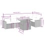 Set de sofás de jardín 7 piezas con cojines ratán PE gris by vidaXL, Garden sets - Ref: Foro24-3271326, Price: 454,91 €, Disc...