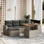 7-teiliges Gartensofa-Set mit grauen PE-Rattan-Kissen. von vidaXL, Gartensets - Ref: Foro24-3271417, Preis: 446,80 €, Rabatt: %