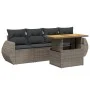 Juego de sofás jardín con cojines 5 pzas ratán sintético gris by vidaXL, Garden sets - Ref: Foro24-3272075, Price: 363,98 €, ...