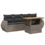 Juego de sofás jardín con cojines 5 pzas ratán sintético gris by vidaXL, Garden sets - Ref: Foro24-3272075, Price: 351,89 €, ...