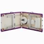 Camilla de masaje plegable 3 zonas aluminio blanco y morado de vidaXL, Mesas de masaje - Ref: Foro24-110241, Precio: 168,37 €...