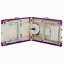 Klappbare Massageliege 3 Zonen aus weißem und violettem Aluminium von vidaXL, Massageliegen - Ref: Foro24-110241, Preis: 171,...