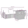 Juego de sofás jardín con cojines 5 pzas ratán sintético gris by vidaXL, Garden sets - Ref: Foro24-3272075, Price: 363,98 €, ...