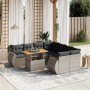 Gartenmöbel-Set 9-teilig mit grauen Polstern aus synthetischem Rattan von vidaXL, Gartensets - Ref: Foro24-3272124, Preis: 59...