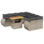 Gartenmöbel-Set 9-teilig mit grauen Polstern aus synthetischem Rattan von vidaXL, Gartensets - Ref: Foro24-3272124, Preis: 60...