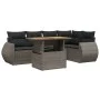 Gartenmöbel-Set, 6-teilig, mit grauen Polstern aus synthetischem Rattan. von vidaXL, Gartensets - Ref: Foro24-3272187, Preis:...