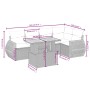Gartenmöbel-Set, 6-teilig, mit grauen Polstern aus synthetischem Rattan. von vidaXL, Gartensets - Ref: Foro24-3272187, Preis:...