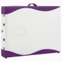Camilla de masaje plegable 3 zonas aluminio blanco y morado de vidaXL, Mesas de masaje - Ref: Foro24-110241, Precio: 168,37 €...