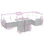 Set de sofás de jardín 7 piezas con cojines ratán PE gris by vidaXL, Garden sets - Ref: Foro24-3272208, Price: 478,49 €, Disc...