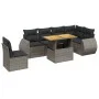 Set de sofás de jardín 7 piezas con cojines ratán PE gris by vidaXL, Garden sets - Ref: Foro24-3272222, Price: 487,47 €, Disc...