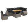 Set de sofás de jardín 7 piezas con cojines ratán PE gris von vidaXL, Gartensets - Ref: Foro24-3272222, Preis: 478,49 €, Raba...