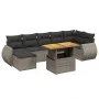 Gartensofa-Set, 8-teilig, mit grauen Kissen aus synthetischem Rattan. von vidaXL, Gartensets - Ref: Foro24-3272306, Preis: 52...