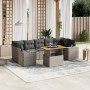 Set de sofás de jardín 8 pzas y cojines ratán sintético gris by vidaXL, Garden sets - Ref: Foro24-3272551, Price: 548,07 €, D...