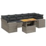 Set de sofás de jardín 8 pzas y cojines ratán sintético gris by vidaXL, Garden sets - Ref: Foro24-3272551, Price: 548,07 €, D...
