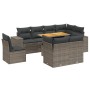 Gartenmöbel-Set 9-teilig mit grauen Polstern aus synthetischem Rattan von vidaXL, Gartensets - Ref: Foro24-3272733, Preis: 63...