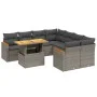 Gartenmöbel-Set 9-teilig mit grauen Polstern aus synthetischem Rattan von vidaXL, Gartensets - Ref: Foro24-3273006, Preis: 57...