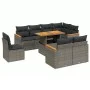 Gartenmöbel-Set 9-teilig mit grauen Polstern aus synthetischem Rattan von vidaXL, Gartensets - Ref: Foro24-3273174, Preis: 58...
