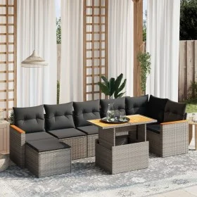 Set de sofás de jardín 8 pzas y cojines ratán sintético gris by vidaXL, Garden sets - Ref: Foro24-3273188, Price: 491,88 €, D...