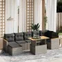 Set de sofás de jardín 8 pzas y cojines ratán sintético gris by vidaXL, Garden sets - Ref: Foro24-3273188, Price: 491,88 €, D...