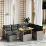 Set de sofás de jardín 8 pzas y cojines ratán sintético gris by vidaXL, Garden sets - Ref: Foro24-3273195, Price: 491,88 €, D...