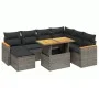 Set de sofás de jardín 8 pzas y cojines ratán sintético gris by vidaXL, Garden sets - Ref: Foro24-3273195, Price: 491,88 €, D...