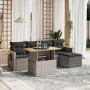 Gartenmöbel-Set, 6-teilig, mit grauen Polstern aus synthetischem Rattan. von vidaXL, Gartensets - Ref: Foro24-3271732, Preis:...