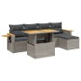 Gartenmöbel-Set, 6-teilig, mit grauen Polstern aus synthetischem Rattan. von vidaXL, Gartensets - Ref: Foro24-3271732, Preis:...
