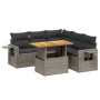 Gartenmöbel-Set, 6-teilig, mit grauen Polstern aus synthetischem Rattan. von vidaXL, Gartensets - Ref: Foro24-3271753, Preis:...