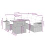 Gartenmöbel-Set, 6-teilig, mit grauen Polstern aus synthetischem Rattan. von vidaXL, Gartensets - Ref: Foro24-3271753, Preis:...
