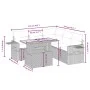 Set de muebles de jardín 6 pzas y cojines ratán sintético gris by vidaXL, Garden sets - Ref: Foro24-3271753, Price: 411,34 €,...