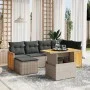 7-teiliges Gartensofa-Set mit grauen PE-Rattan-Kissen. von vidaXL, Gartensets - Ref: Foro24-3274063, Preis: 460,02 €, Rabatt: %