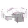 7-teiliges Gartensofa-Set mit grauen PE-Rattan-Kissen. von vidaXL, Gartensets - Ref: Foro24-3274063, Preis: 460,02 €, Rabatt: %