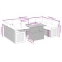 Set de sofás de jardín 10 pzas con cojines ratán sintético gris by vidaXL, Garden sets - Ref: Foro24-3274105, Price: 631,66 €...