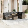 Gartenmöbel-Set 9-teilig mit grauen Polstern aus synthetischem Rattan von vidaXL, Gartensets - Ref: Foro24-3275517, Preis: 55...
