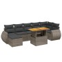 Gartensofa-Set, 8-teilig, mit grauen Kissen aus synthetischem Rattan. von vidaXL, Gartensets - Ref: Foro24-3275825, Preis: 52...