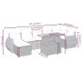 Gartensofa-Set, 8-teilig, mit grauen Kissen aus synthetischem Rattan. von vidaXL, Gartensets - Ref: Foro24-3275825, Preis: 53...