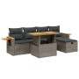 Gartenmöbel-Set, 6-teilig, mit grauen Polstern aus synthetischem Rattan. von vidaXL, Gartensets - Ref: Foro24-3276140, Preis:...