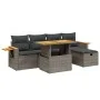 Set de muebles de jardín 6 pzas y cojines ratán sintético gris by vidaXL, Garden sets - Ref: Foro24-3276140, Price: 393,33 €,...
