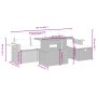 Gartenmöbel-Set, 6-teilig, mit grauen Polstern aus synthetischem Rattan. von vidaXL, Gartensets - Ref: Foro24-3276140, Preis:...