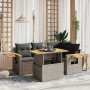 Set Gartensofas mit Kissen 5 Stück synthetisches Rattangrau von vidaXL, Gartensets - Ref: Foro24-3273503, Preis: 362,47 €, Ra...
