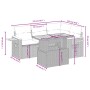 Set Gartensofas mit Kissen 5 Stück synthetisches Rattangrau von vidaXL, Gartensets - Ref: Foro24-3273503, Preis: 362,47 €, Ra...