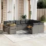 Set de sofás de jardín 10 pzas con cojines ratán sintético gris by vidaXL, Garden sets - Ref: Foro24-3273685, Price: 638,88 €...