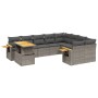 Gartensofa-Set, 10-teilig, mit grauen Polstern aus synthetischem Rattan von vidaXL, Gartensets - Ref: Foro24-3273685, Preis: ...