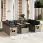 Gartensofa-Set, 10-teilig, mit grauen Polstern aus synthetischem Rattan von vidaXL, Gartensets - Ref: Foro24-3273664, Preis: ...