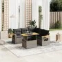 Gartenmöbel-Set, 6-teilig, mit grauen Polstern aus synthetischem Rattan. von vidaXL, Gartensets - Ref: Foro24-3273517, Preis:...