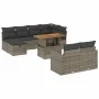 Set de sofás de jardín 11 pzas y cojines ratán sintético gris by vidaXL, Garden sets - Ref: Foro24-3276516, Price: 634,09 €, ...