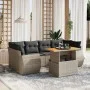 Set de sofás de jardín 7 piezas con cojines ratán PE gris von vidaXL, Gartensets - Ref: Foro24-3272096, Preis: 495,53 €, Raba...
